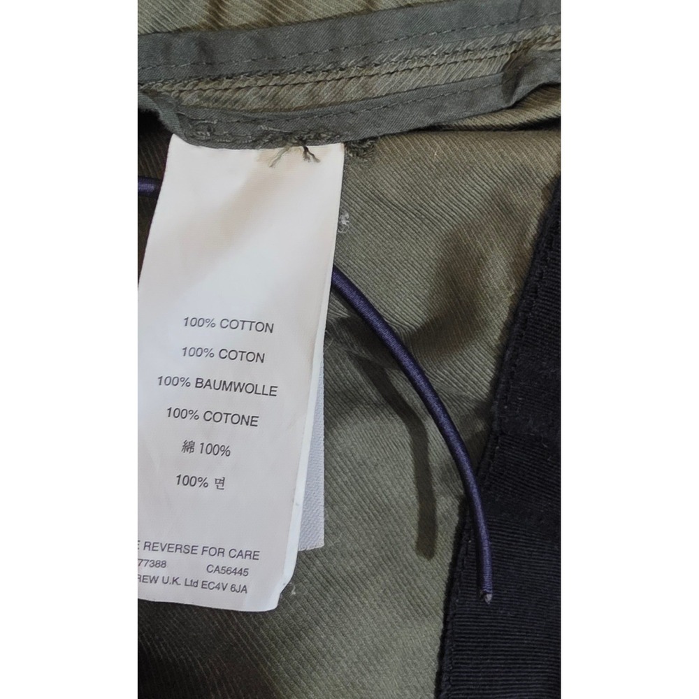 J Crew Olive Green Cotton‎ Hooded Utility Jacket With Navy Accents Size S - Picture 11 of 12